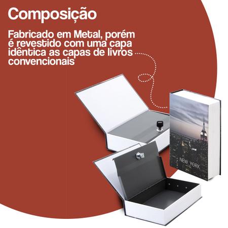 Cofre Camuflado em Formato Livro (Porta Joias, Dinheiro e utilidades) Com Chave!