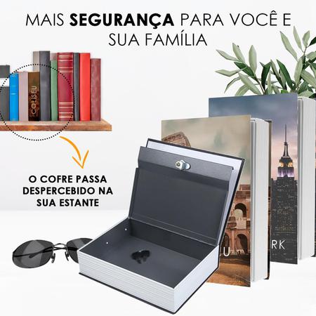 Cofre Camuflado em Formato Livro (Porta Joias, Dinheiro e utilidades) Com Chave!